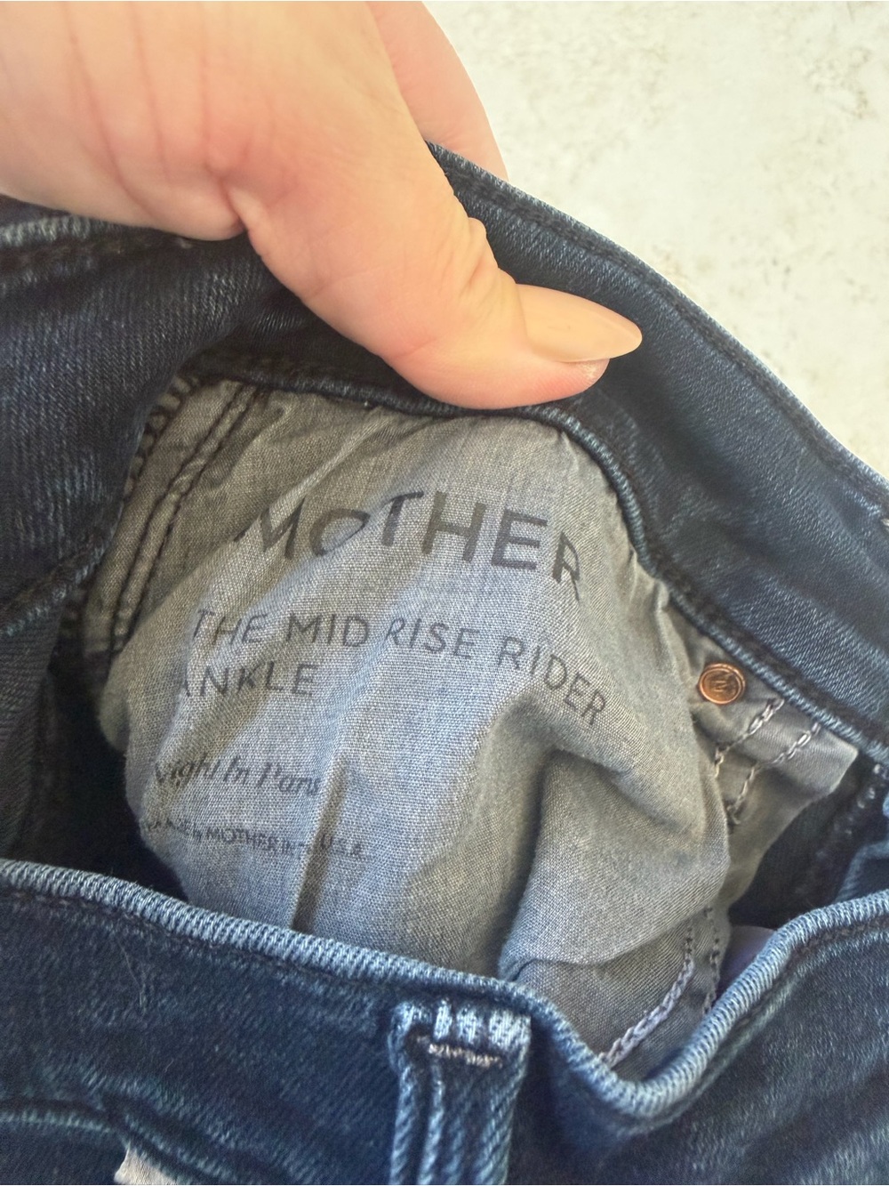 MOTHER DENIM Jeans Mid Rise Rider Ankle Night in Paris - Picture 2 of 6